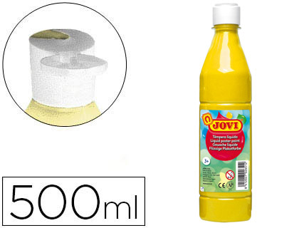 TEMPERA LIQUIDA JOVI ESCOLAR 500 ML AMARILLO CLARO