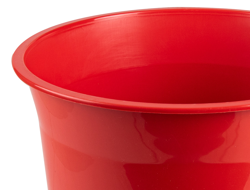 PAPELERA PLASTICO Q-CONNECT ROJO OPACO 13 LITROS 275X285 MM