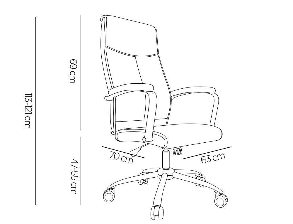 SILLA Q-CONNECT DIRECCION MODE NA SIMIL PIEL BASE METALICA ALT MAX 1210 ANC 630 PROF 650 MM RUEDAS PREMIUM COLOR GRIS