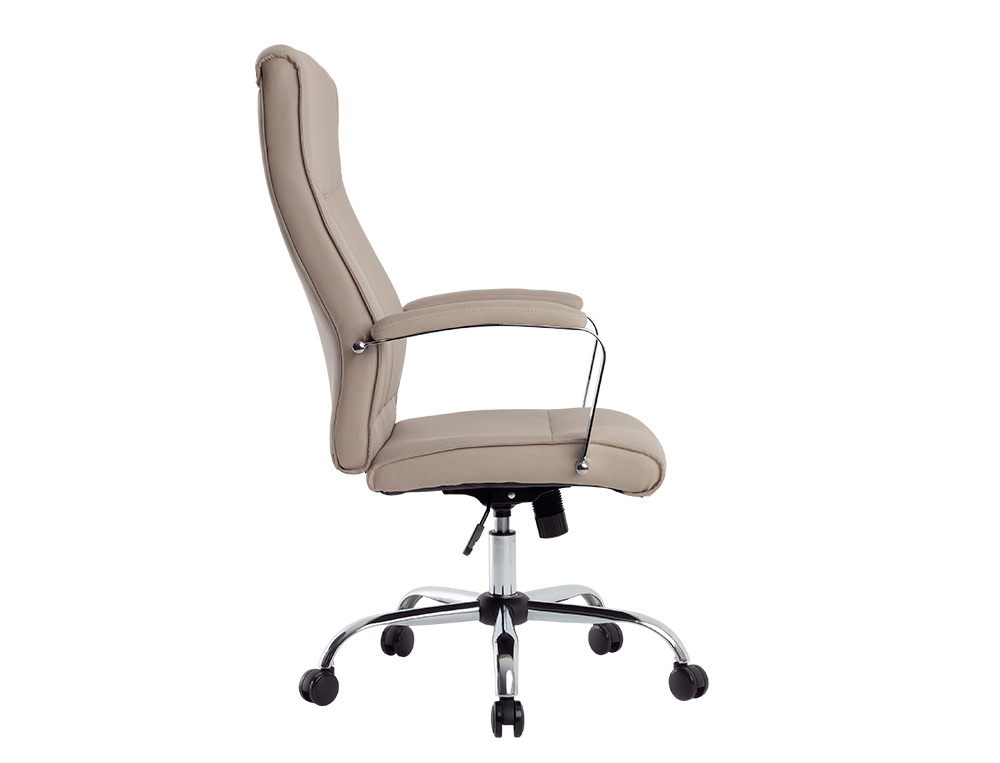 SILLA Q-CONNECT DIRECCION MODE NA SIMIL PIEL BASE METALICA ALT MAX 1210 ANC 630 PROF 650 MM RUEDAS PREMIUM COLOR GRIS