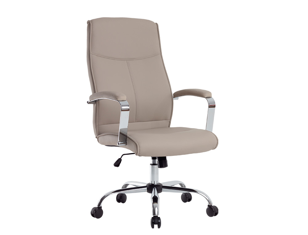 SILLA Q-CONNECT DIRECCION MODE NA SIMIL PIEL BASE METALICA ALT MAX 1210 ANC 630 PROF 650 MM RUEDAS PREMIUM COLOR GRIS
