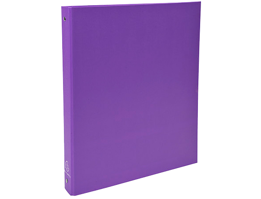 CARPETA DE 4 ANILLAS 30MM REDONDAS EXACOMPTA DIN A4 CARTON FORRADO MORADO