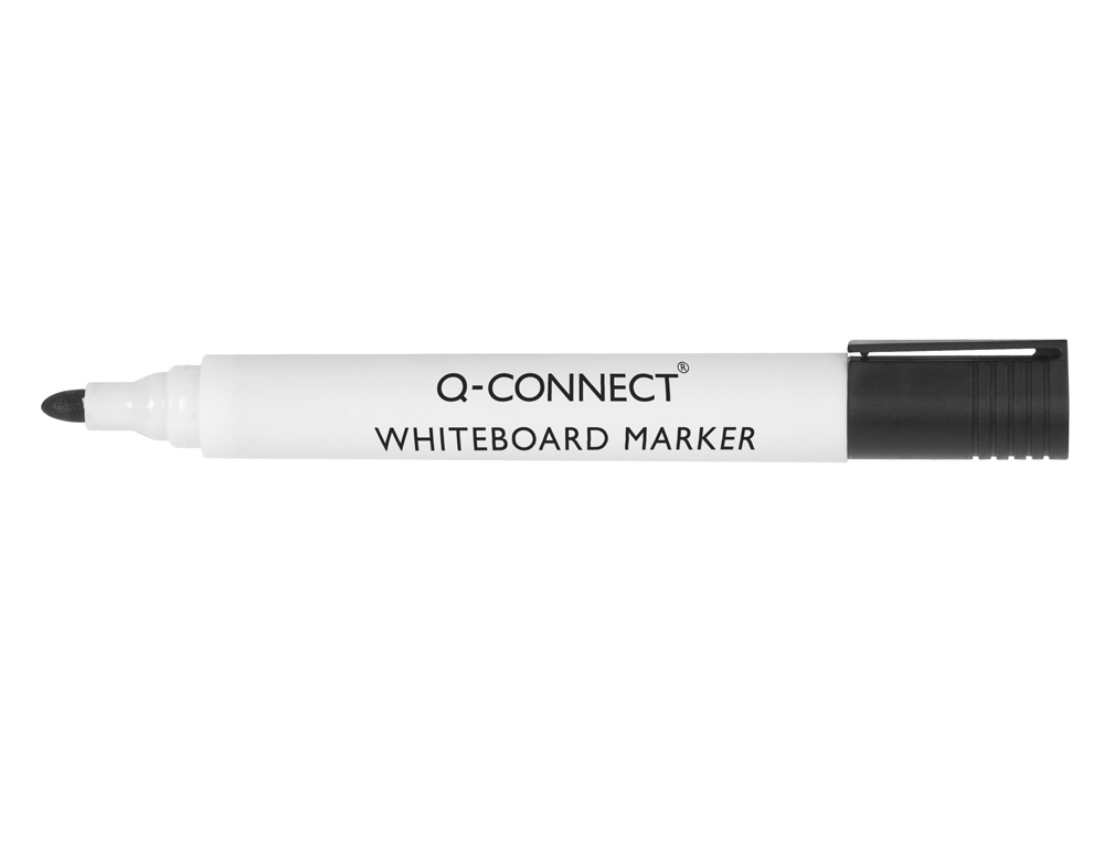 ROTULADOR Q-CONNECT PIZARRA BLANCA COLOR NEGRO PUNTA REDONDA 3 MM